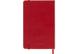 Notitieboek Moleskine pocket 90x140mm lijn hard cover rood