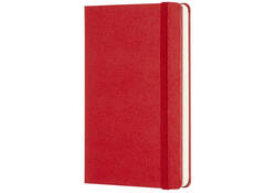 Notitieboek Moleskine pocket 90x140mm blanco hard cover rood