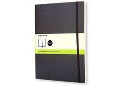 Notitieboek Moleskine XL 190x250mm blanco soft cover zwart