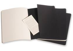 Schrift Moleskine 190x250mm lijn 240 pagina's 70gr zwart set à 3 stuks