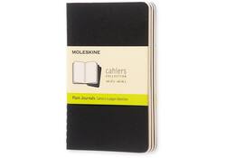 Schrift Moleskine 90x140mm blanco 240 pagina's 70gr zwart set à 3 stuks