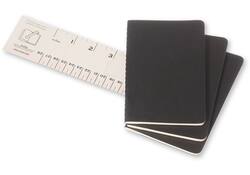 Schrift Moleskine 90x140mm blanco 240 pagina's 70gr zwart set à 3 stuks