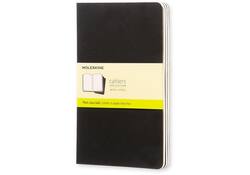 Schrift Moleskine 130x210mm blanco 160 pagina's 70gr zwart set à 3 stuks