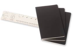 Schrift Moleskine 130x210mm blanco 160 pagina's 70gr zwart set à 3 stuks
