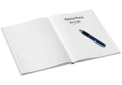 Notitieboek Leitz WOW A4 160blz 90gr lijn wit