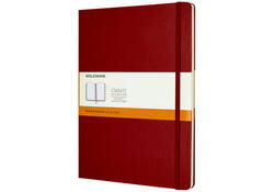 Notitieboek Moleskine XL 190x250mm lijn hard cover scarlet red