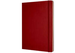 Notitieboek Moleskine XL 190x250mm lijn hard cover scarlet red