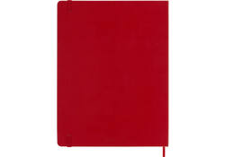 Notitieboek Moleskine XL 190x250mm lijn hard cover scarlet red