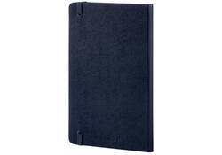 Notitieboek Moleskine large 130x210mm blanco hard cover sapphire blue