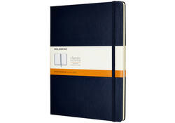 Notitieboek Moleskine XL 190x250mm lijn hard cover sapphire blue