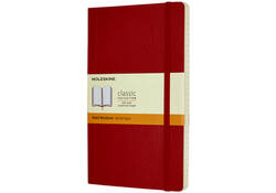 Notitieboek Moleskine large 130x210mm lijn soft cover scarlet red