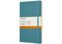 Notitieboek Moleskine large 130x210mm lijn soft cover reef blue
