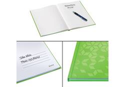 Notitieboek Leitz WOW A4 160blz 90gr lijn groen