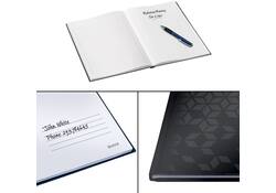 Notitieboek Leitz WOW A4 160blz 90gr lijn zwart