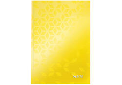 Notitieboek Leitz WOW A5 160blz 90gr lijn geel