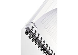 Notitieboek Leitz WOW A5 lijn spiraal PP wit