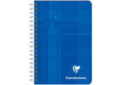 Notitieboek Clairefontaine 95x140mm spiraal lijn assorti