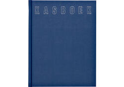 Kasboek 165x210mm 192blz 1 kolom blauw