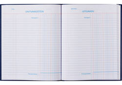Kasboek 165x210mm 96blz 2 kolommen blauw