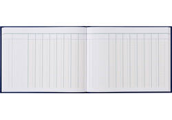 Kasboek tabellarisch 210x160mm 96blz 8 kolommen blauw