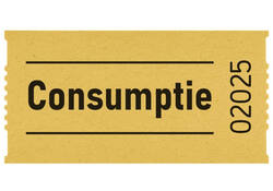 Consumptiebon Combicraft 57x30mm 2-zijdig 2x1000 stuks geel