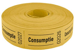 Consumptiebon Combicraft 57x30mm 2-zijdig 2x1000 stuks geel