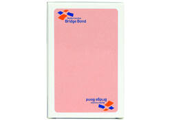 Speelkaarten bridgebond roze
