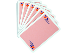 Speelkaarten bridgebond roze