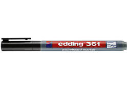Viltstift edding 361 whiteboard rond 1mm zwart