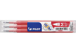 Rollerpenvulling Pilot friXion medium koraalroze set à 3 stuks