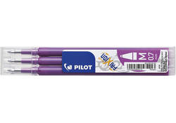 Rollerpenvulling Pilot friXion medium paars set à 3 stuks