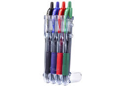 Gelschrijver Pilot clicker medium basis assorti Set2Go à 4 stuks