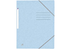 Elastomap Oxford Top File+ A4 3 kleppen 390gr pastel blauw