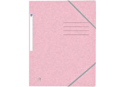 Elastomap Oxford Top File+ A4 3 kleppen 390gr pastel roze