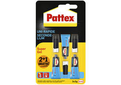 Secondelijm Pattex super gel 3gr 2+1 gratis