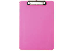 Klembord MAUL A4 staand transparant PS neon roze