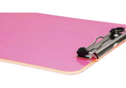 Klembord MAUL A4 staand transparant PS neon roze