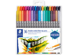 Kleurstift Staedtler 3200 dubbele punt fijn en ultrafijn etui à 36 kleuren
