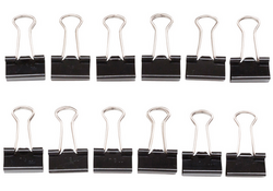 Papierklem MAUL 215 foldback 16mm capaciteit 5mm zwart 12 stuks