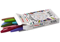 Brushpen Pentel Sign SES15C pastel assorti doos à 12 stuks