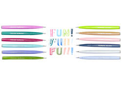 Brushpen Pentel Sign SES15C pastel assorti doos à 12 stuks