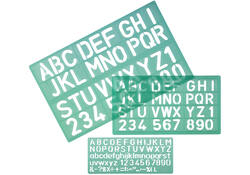 Lettersjabloon Linex hoofletters/letters/cijfers set á 3 stuks