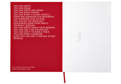 Notitieboek Octàgon DUNNO A5 135x200mm dots rood