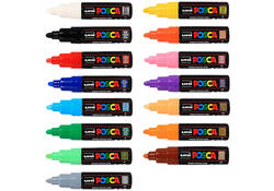 Verfstift Posca PC7M breed rood