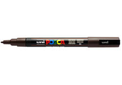 Verfstift Posca PC3M fijn donkerbruin