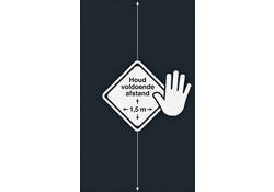 Deurmat afstand houden 90x150cm
