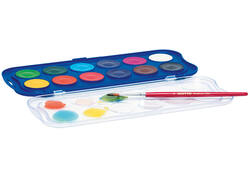 Gouache Giotto 30mm doos à 12 kleuren met penseel