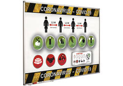 Preventiebord Corona maatregelen Nederlandstalig 60x90cm