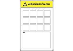 Veiligheidsbord Corona met wisselbare iconen Nederlandstalig 30x45cm
