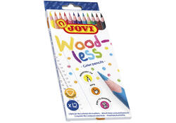Kleurpotloden Jovi houtvrij assorti etui à 12 stuks